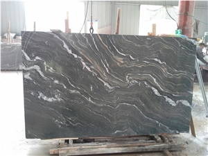 China Dark Green Marble Slabs & Tiles, Cheap Pretty Green Marble with White Veins