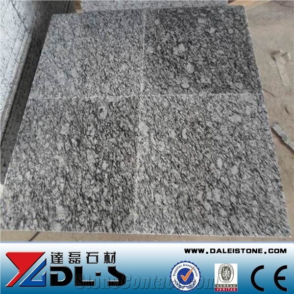 China White Sea Wave, Spray White, Flower Grey Granite Floor Tiles Big Slabs