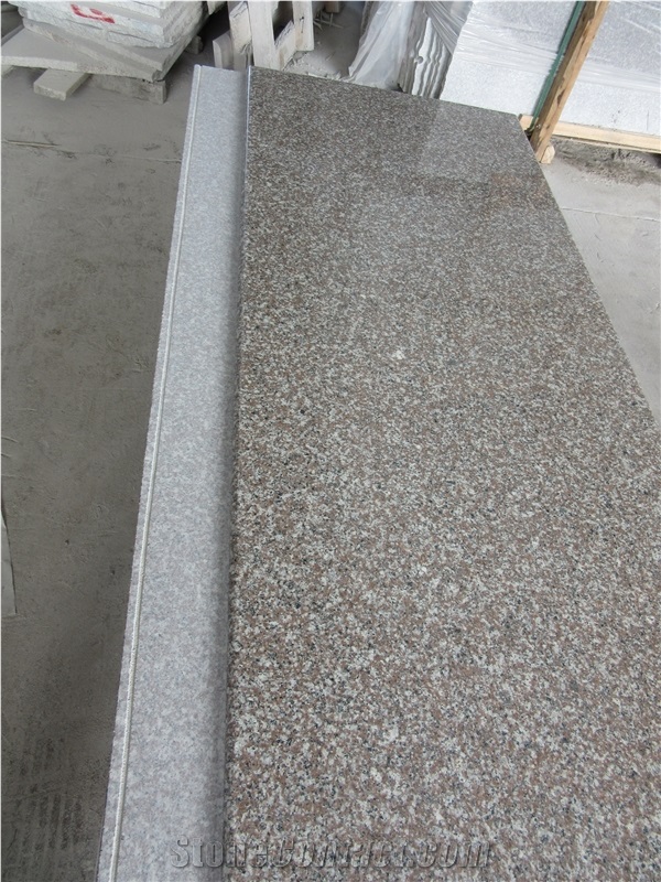 G664 Granite Full Bullnose Edge Countertop for Kitchen, Bar, China Cheap Pink Granite Countertop