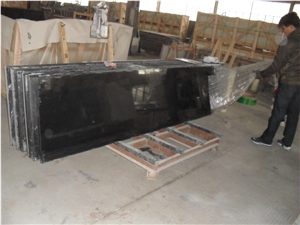 Hebei Black Granite Countertops, Bench Tops, China Black Granite Kitchen Tops