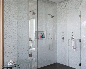 Glass Mosaic Bathroom Wall and Flooring