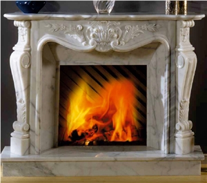 White Marble Versailles Fireplace Arriaga Collection