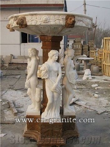 Angle Sculptured Fountains,Home Garden Decoration,Goddess Fountain Carving Fountains