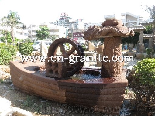 China Natural Granite Fountain,For Garden Fountain Design,Landscaping Stone Fountain,Wholesaler-Xiamen Songjia