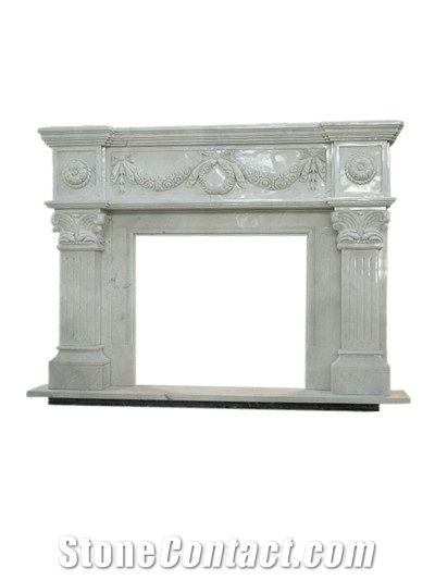 China Own Factory White Fireplace Polished Fireplace Inside Homde Decorating,High Quality Cheap White Fireplace,Hot Sale European Style