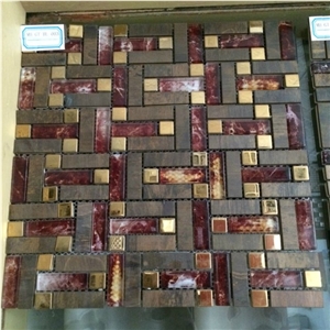 Chinese High Quality Multicolor Marble Mosaic,Cheap Price Flooring Tiles,Walling Mosaic Tiles