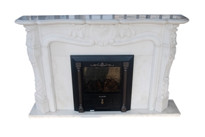 Chinese Own Factory Hot Sale Cheap White Marble Fireplace,Marble Home Decorating Fireplace