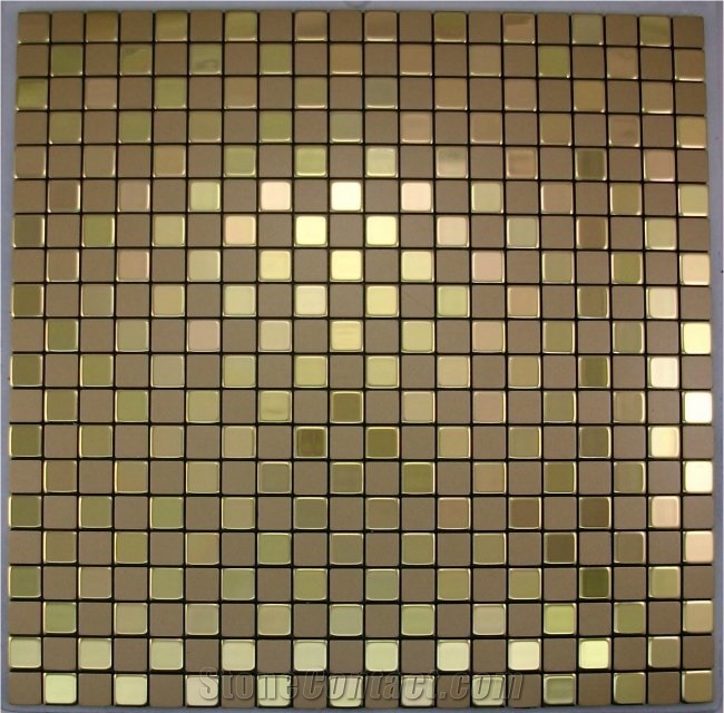 Golden Manmade Stone Mosaic Pattern,Cheap Mosaic Polished Pattern,Cystal Walling Tiles