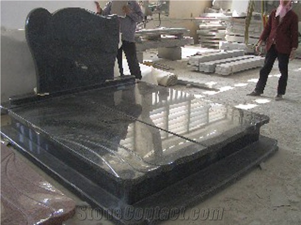 High Quality Poland Style Monuments&Tombsyone.Polished Double Monuments Family Tombstone, Black Granite Double Monuments