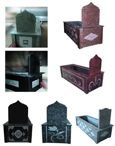 Own Factory Multicolor Granite Design Tombstone,Engraved Headstone,Single Monuments,Red Balck Cheap Cemetery Tombstone Western Style Gravestone