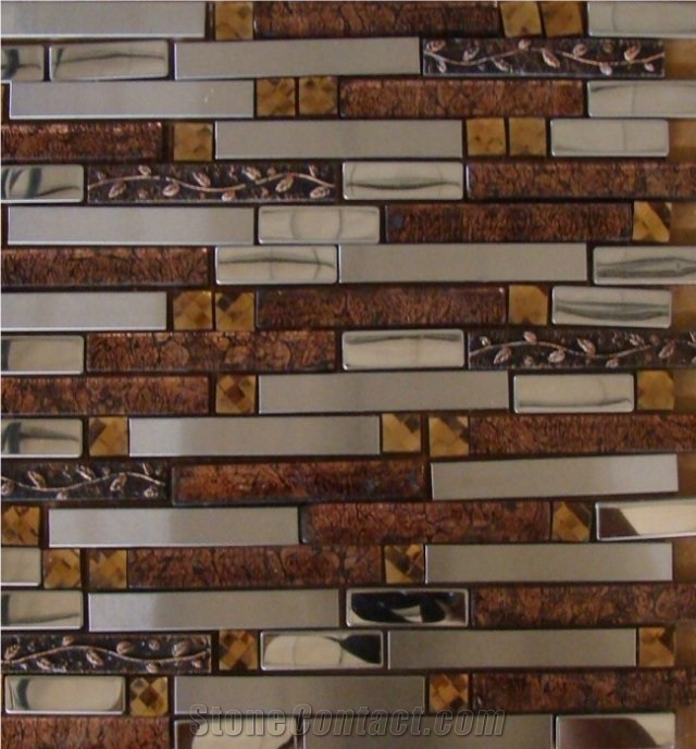 Polished Mosaic,Chinese Cheap Flooring Mosaic Tiles,Red Brick Mosaic,Hot Sale Walling Mosaic Tiles Home Decoration Pattern Mosaic