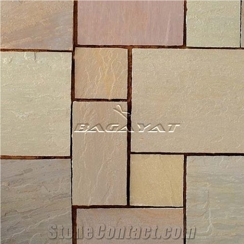 Autumn Brown Sandstone Paving Slabs 25-35 mm Thick