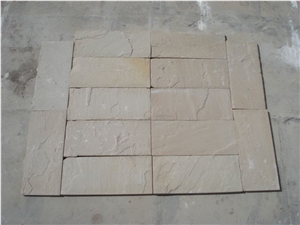 Dholpur Beige Sandstone Pavin Tiles, Indian Beige Sandstone Patio Pavers