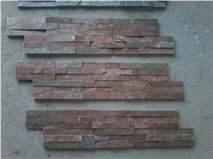 Indian Copper Slate Ledge Stone, Copper Quartzite Wall Cladding