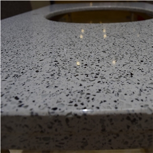 China Artificial Quartz Stone Vanity Top Non-Porous and Easy to Clean and Maintain Normally Produced Standard Size 31/37/43/49/61/73*22.5inch
