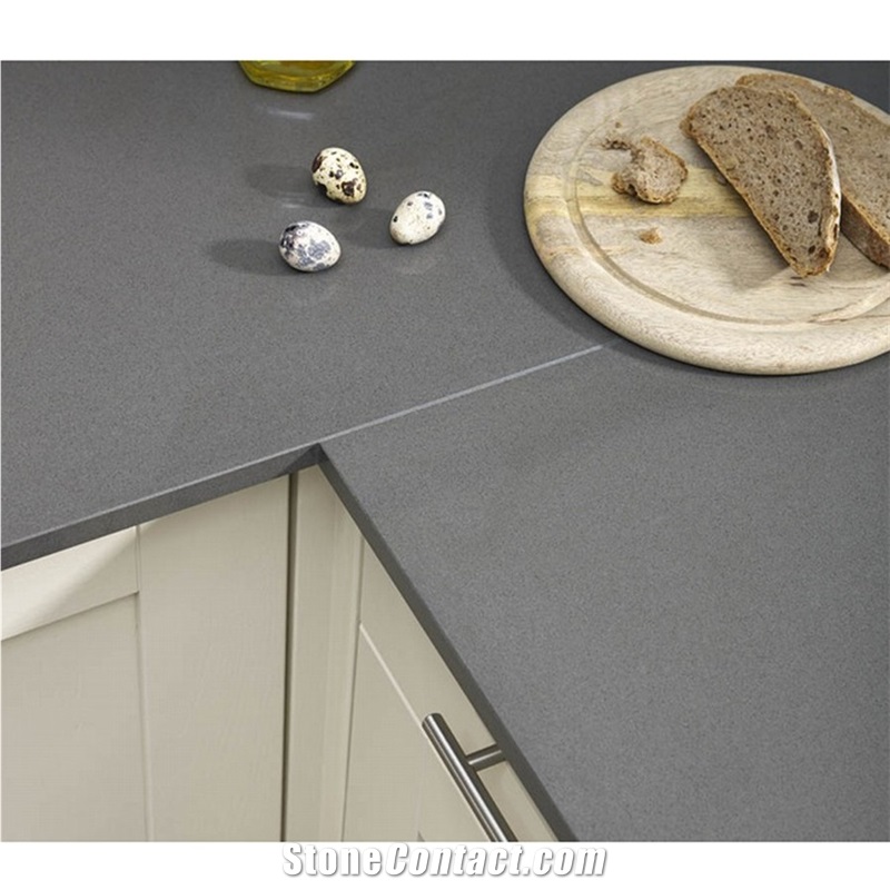 China Bst D4120 Veined Quartz Stone Surfaces Countertops and Vanity Tops with High Gloss and Hardness