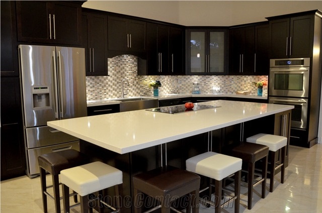 China Pure White Chemical and Stain Resistant Corian Stone Kitchen Countertop Polished Surfaces Available for 2/3cm Thick