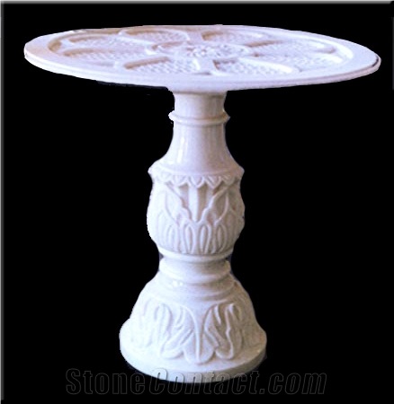 Marble Table, Opal White Marble Furniture