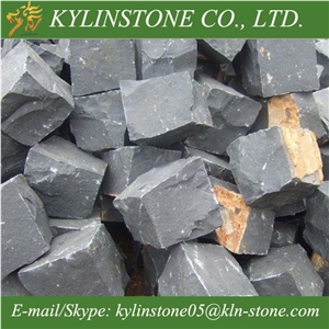 China Zhangpu Black Paving Stones, Black Granite Cubestones