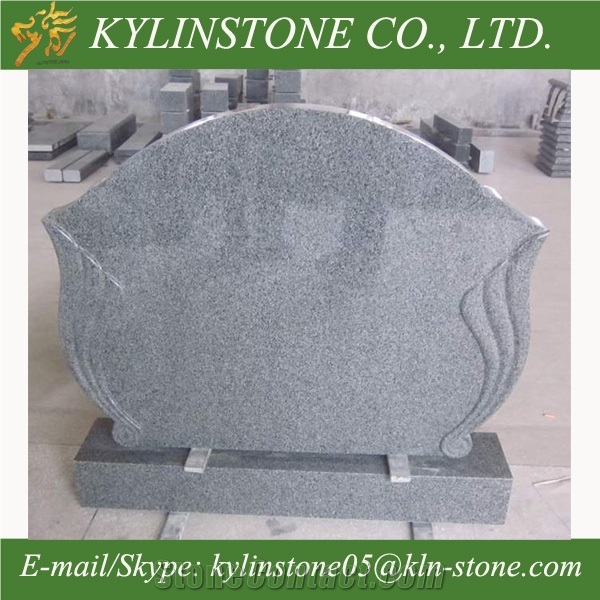 G654 Padang Dark Granite Headstone, China Black Granite Tombstone