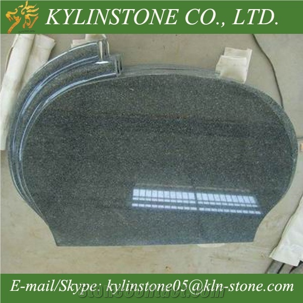 G654 Padang Dark Granite Headstone, China Black Granite Tombstone