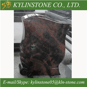 Good-Quality Indian Aurora Granite Headstone, Red Granite Tombstones
