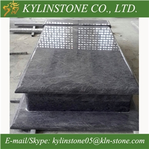 Good-Quality Vizag Blue Granite Monuments, Imported Blue Granite Tombstone Design