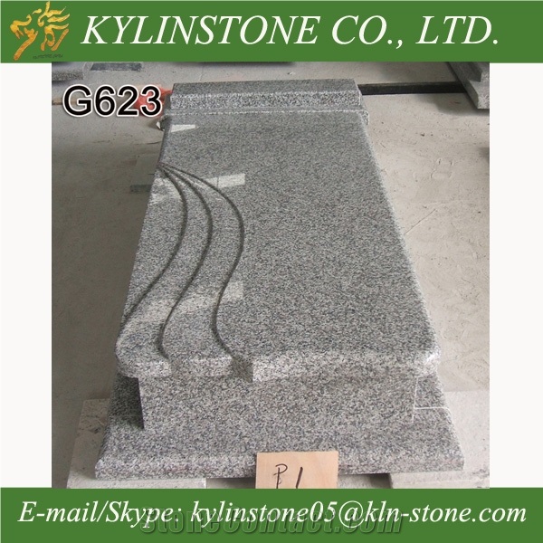 Hot Product G623 Polished Granite Tombstones, China Popular Granite Monuments