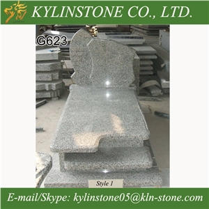Hot Product G623 Polished Granite Tombstones, China Popular Granite Monuments