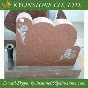 Indian Red Granite Headstones, Imported Red Granite Tombstones and Headstones