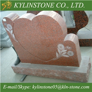 Indian Red Granite Headstones, Imported Red Granite Tombstones and Headstones