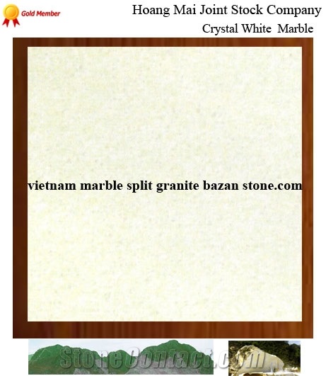 Crystal White Marble Tiles & Slabs, White Marble Viet Nam Tiles & Slabs