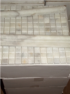 Afyon White Marble Mosaic 4,8x4,8 and 2,3x2,3