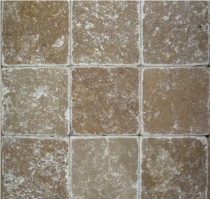 Anticato Noce Travertine Tiles10x10x1 or 20x20x1