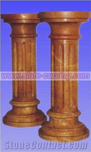 Brown Mrable Columns,Stone Carving