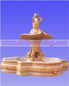 Stone Carving,Natural Stone Brown Fountain