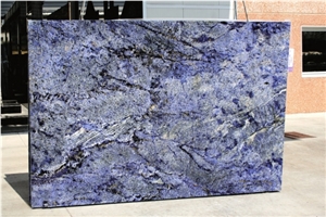 Azul Bahia Blue Granite Slab, Brazil Blue Granite