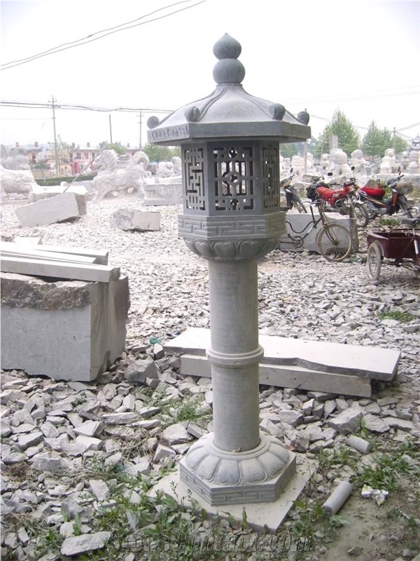 China Blue Limestone Lantern,Bluestone Lantern,Japan Style Lantern