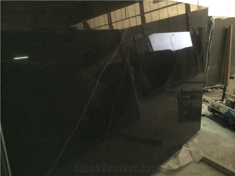 Negro Calatorao Marble Tiles & Slabs, Black Marble Floor Tiles, Wall Tiles