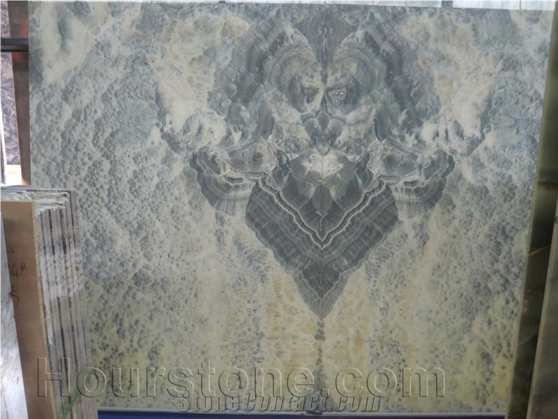 Beige Onyx Book Match Translucent Walling Tile