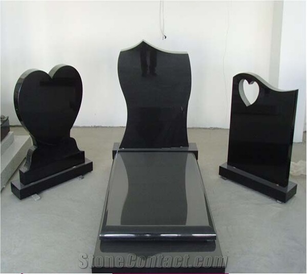 Europe Style Black Granite Tombstone/Black Monument/Professional Supplier Tombstone