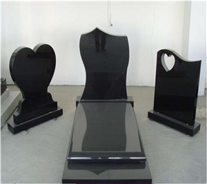 Europe Style Black Granite Tombstone/Black Monument/Professional Supplier Tombstone