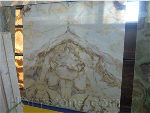 Multicolor Onyx Slabs & Tiles, Polished,Book Matching, for Wall Covering, Decoration