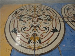 Water Jet Marble Polished Medallion, Interior Stone, for Decoration, Internal Floor or Wall Covering