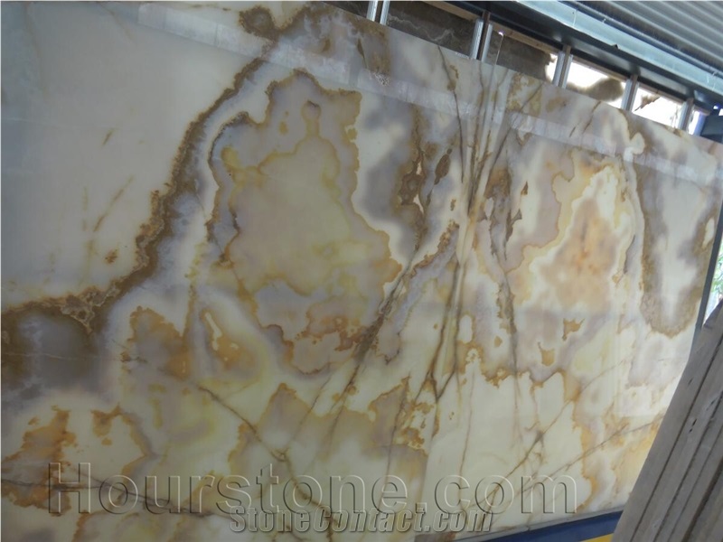 Yellow Onyx Slab Onyx Manufacturer/Multi-Brown Alabaster Onyx Wall Tiles