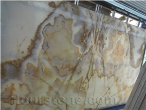 Yellow Onyx Slab Onyx Manufacturer/Multi-Brown Alabaster Onyx Wall Tiles