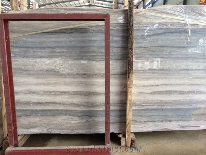 China Blue Wood Grain Marble Slab & Tiles
