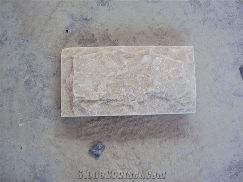 China Natural Beige Quartzite Tiles Chiseled/Split Quartzite Tile Hot Selling