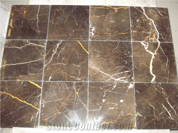 Drak Brown Marble Slabs & Tiles, China Brown Marble Slab & Tile