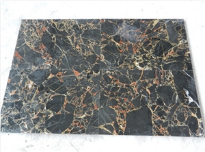 Hot Chinese Black Golden Flower Marble Tiles, Slabs -With High Quality and Competitive Price